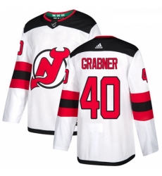 Youth Adidas New Jersey Devils 40 Michael Grabner Authentic White Away NHL Jersey 