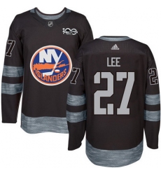 Islanders #27 Anders Lee Black 1917 2017 100th Anniversary Stitched NHL Jersey