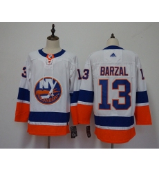 Men Adidas New York Islanders Mathew Barzal #13 Blue Stitched NHL Jersey