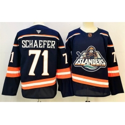 Men New York Islanders 71 Matthew Schaefer Navy 2024 25 Stitched Hockey Jersey