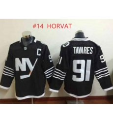 Men New York Islanders Bo Horvat #14 Black Premier Alternate Jersey