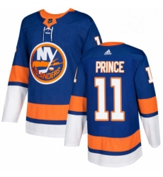 Mens Adidas New York Islanders 11 Shane Prince Authentic Royal Blue Home NHL Jersey 