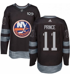 Mens Adidas New York Islanders 11 Shane Prince Premier Black 1917 2017 100th Anniversary NHL Jersey 