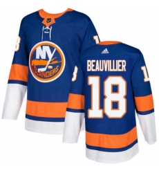 Mens Adidas New York Islanders 18 Anthony Beauvillier Premier Royal Blue Home NHL Jersey 