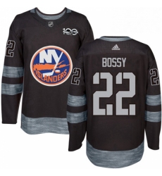 Mens Adidas New York Islanders 22 Mike Bossy Premier Black 1917 2017 100th Anniversary NHL Jersey 