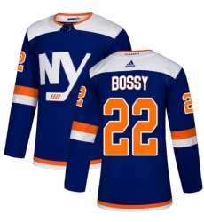 Mens Adidas New York Islanders 22 Mike Bossy Premier Blue Alternate NHL Jersey 