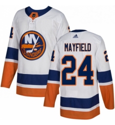 Mens Adidas New York Islanders 24 Scott Mayfield Authentic White Away NHL Jersey 