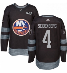 Mens Adidas New York Islanders 4 Dennis Seidenberg Premier Black 1917 2017 100th Anniversary NHL Jersey 