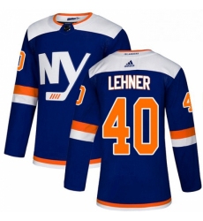 Mens Adidas New York Islanders 40 Robin Lehner Premier Blue Alternate NHL Jersey 
