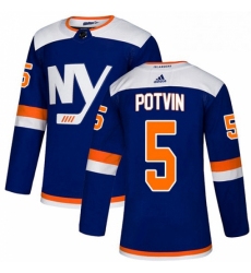 Mens Adidas New York Islanders 5 Denis Potvin Premier Blue Alternate NHL Jersey 