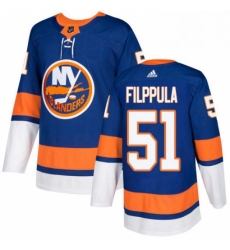 Mens Adidas New York Islanders 51 Valtteri Filppula Premier Royal Blue Home NHL Jersey 