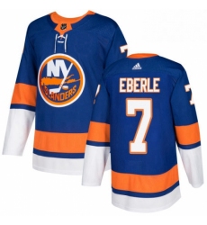 Mens Adidas New York Islanders 7 Jordan Eberle Authentic Royal Blue Home NHL Jersey 