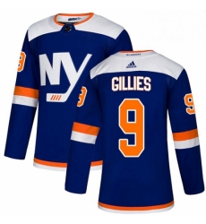 Mens Adidas New York Islanders 9 Clark Gillies Premier Blue Alternate NHL Jersey 