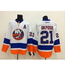 NHL New York Islanders #21 Kyle Okposo white-blue jerseys