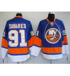New York Islanders #91 John Tavares blue jersey
