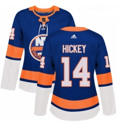 Womens Adidas New York Islanders 14 Thomas Hickey Premier Royal Blue Home NHL Jersey 