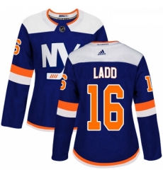 Womens Adidas New York Islanders 16 Andrew Ladd Premier Blue Alternate NHL Jersey 