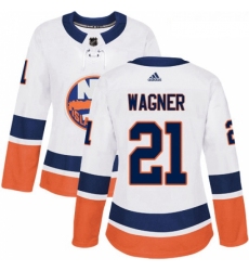 Womens Adidas New York Islanders 21 Chris Wagner Authentic White Away NHL Jersey 