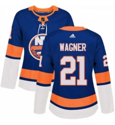 Womens Adidas New York Islanders 21 Chris Wagner Premier Royal Blue Home NHL Jersey 
