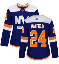 Womens Adidas New York Islanders 24 Scott Mayfield Premier Blue Alternate NHL Jersey 
