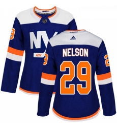 Womens Adidas New York Islanders 29 Brock Nelson Premier Blue Alternate NHL Jersey 