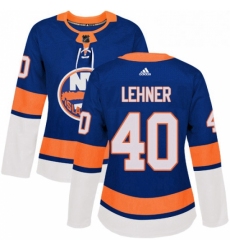 Womens Adidas New York Islanders 40 Robin Lehner Premier Royal Blue Home NHL Jersey 