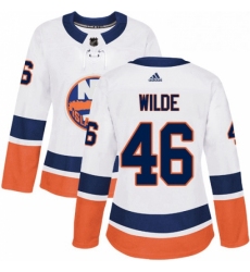 Womens Adidas New York Islanders 46 Bode Wilde Authentic White Away NHL Jersey 
