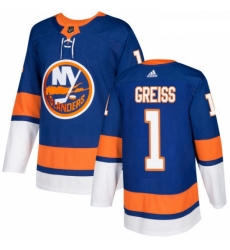 Youth Adidas New York Islanders 1 Thomas Greiss Authentic Royal Blue Home NHL Jersey 