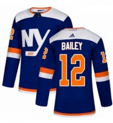 Youth Adidas New York Islanders 12 Josh Bailey Premier Blue Alternate NHL Jersey 
