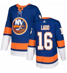 Youth Adidas New York Islanders 16 Andrew Ladd Authentic Royal Blue Home NHL Jersey 