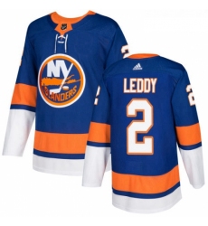 Youth Adidas New York Islanders 2 Nick Leddy Authentic Royal Blue Home NHL Jersey 