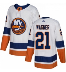 Youth Adidas New York Islanders 21 Chris Wagner Authentic White Away NHL Jersey 