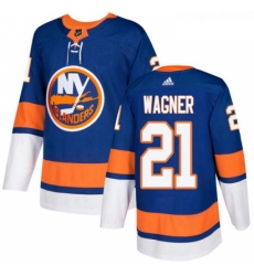 Youth Adidas New York Islanders 21 Chris Wagner Premier Royal Blue Home NHL Jersey 