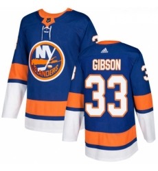 Youth Adidas New York Islanders 33 Christopher Gibson Authentic Royal Blue Home NHL Jersey 