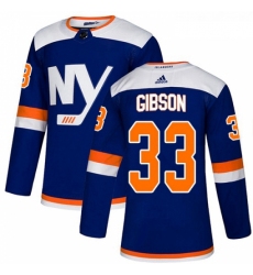 Youth Adidas New York Islanders 33 Christopher Gibson Premier Blue Alternate NHL Jersey 