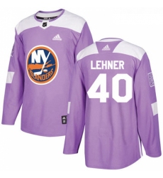 Youth Adidas New York Islanders 40 Robin Lehner Authentic Purple Fights Cancer Practice NHL Jersey 