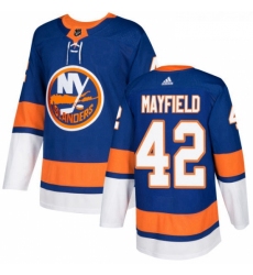Youth Adidas New York Islanders 42 Scott Mayfield Premier Royal Blue Home NHL Jersey 