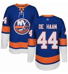 Youth Adidas New York Islanders 44 Calvin de Haan Authentic Royal Blue Home NHL Jersey 