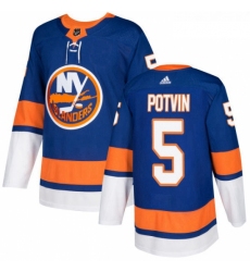 Youth Adidas New York Islanders 5 Denis Potvin Authentic Royal Blue Home NHL Jersey 
