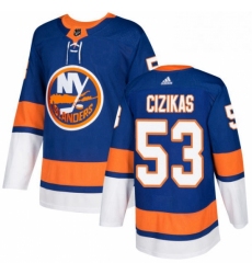 Youth Adidas New York Islanders 53 Casey Cizikas Premier Royal Blue Home NHL Jersey 