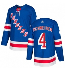 Braden Schneider New York Rangers Men's Adidas Authentic Royal Blue Home Jersey