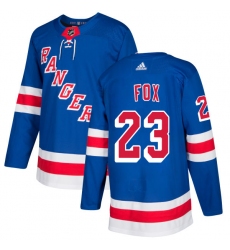 Men Adidas Rangers 23 Adam Fox Royal Blue Home Stitched NHL Jersey