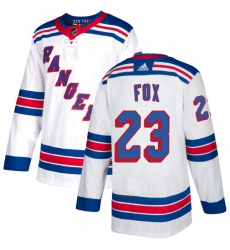 Men Adidas Rangers 23 Adam Fox White Home Stitched NHL Jersey