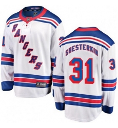 Men Fanatics Branded New York Rangers 31 Igor Shesterkin Breakaway White Away NHL Jersey