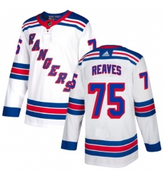 Men New York Rangers 75 Ryan Reaves White Stitched Jersey