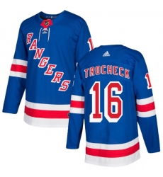 Men New York Rangers Vincent Trocheck Royal 16 Blue Home Blue Adidas Jersey