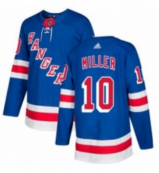 Mens Adidas New York Rangers 10 JT Miller Authentic Royal Blue Home NHL Jersey 