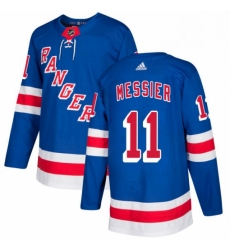 Mens Adidas New York Rangers 11 Mark Messier Authentic Royal Blue Home NHL Jersey 