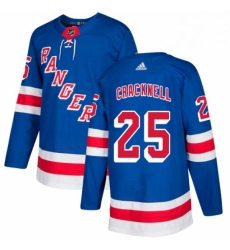 Mens Adidas New York Rangers 25 Adam Cracknell Authentic Royal Blue Home NHL Jersey 