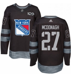 Mens Adidas New York Rangers 27 Ryan McDonagh Authentic Black 1917 2017 100th Anniversary NHL Jersey 